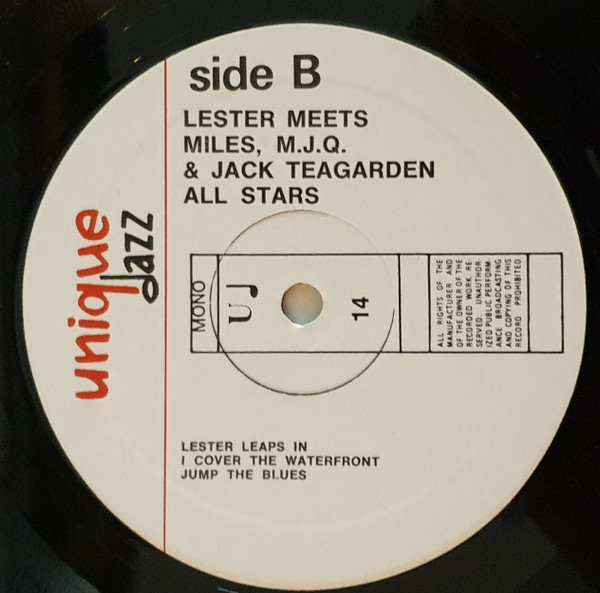 Lester Young - Lester Meets Miles, M.J.Q. & Jack Teagarden All Stars | Unique Jazz (U♩ 14) - 4