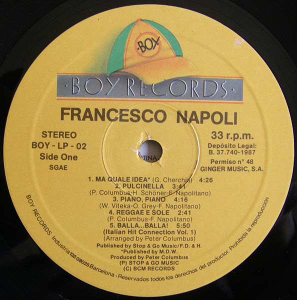 Francesco Napoli - Balla... The First Dance | Boy Records (BOY LP 02) - 3