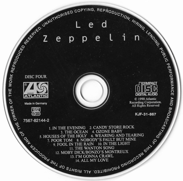 Led Zeppelin - Remasters (4-Compact Disc Set) Part II | Atlantic (7567-82144-2) - 4 Led Zeppelin - Remasters (4-Compact Disc Set) Part II | Atlantic (7567-82144-2) - 4