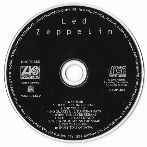Led Zeppelin - Remasters (4-Compact Disc Set) Part II | Atlantic (7567-82144-2) - 3 Led Zeppelin - Remasters (4-Compact Disc Set) Part II | Atlantic (7567-82144-2) - 3