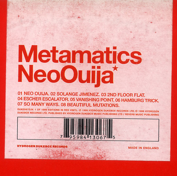 Metamatics - NeoOuija* | Hydrogen Dukebox (DUKE067DJV) - 3