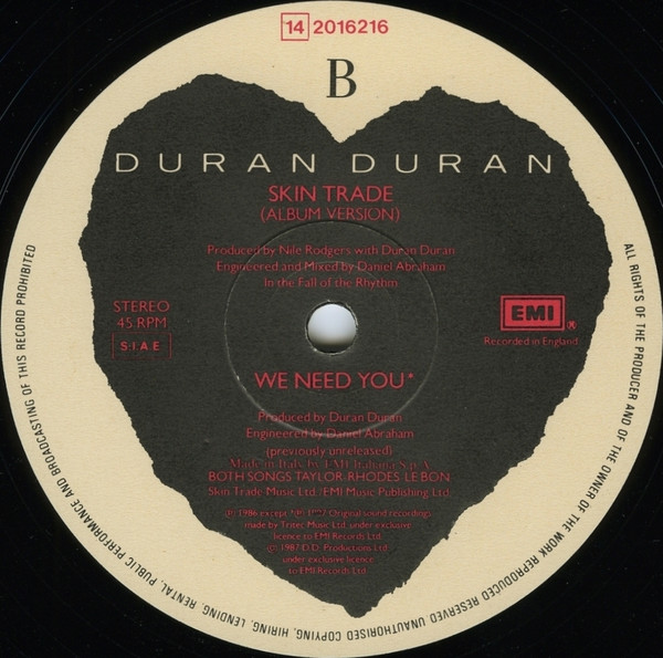 Duran Duran - Skin Trade | EMI (14 2016216) - 4 Duran Duran - Skin Trade | EMI (14 2016216) - 4