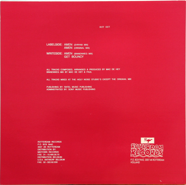 Pelgrim - Amen | Rotterdam Records (ROT 007) - 2