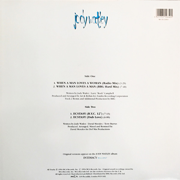 Jody Watley - When A Man Loves A Woman / Ecstasy | MCA Records (MCSX 1964) - 2 Jody Watley - When A Man Loves A Woman / Ecstasy | MCA Records (MCSX 1964) - 2