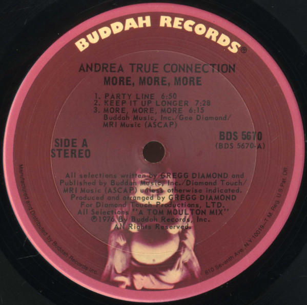 Andrea True Connection - More, More, More | Buddah Records (BDS 5670) - 3