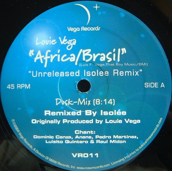 Louie Vega - Africa/Brasil (Unreleased Isolee Remix) | Vega Records (VR011) - main