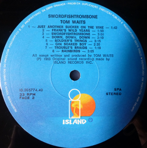 Tom Waits - Swordfishtrombones | Island Records (ILPS 9762) - 4