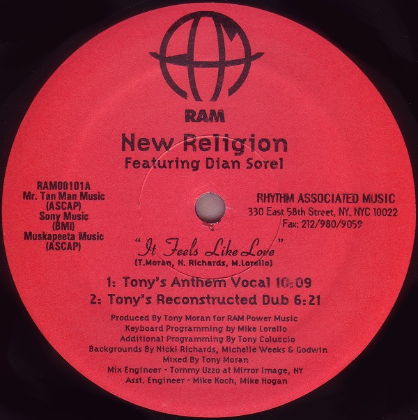 New Religion Featuring Dian Sorel - It Feels Like Love | Rhythm Associated Music (RAM00101)