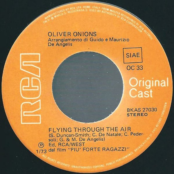 Oliver Onions - Flying Through The Air / Plata And Salud | RCA Original Cast (OC 33) - 3