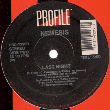 Nemesis - Pusherman / Last Night | Profile Records (PRO-7293)
