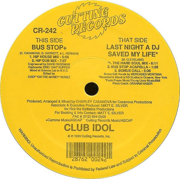 Club Idol - Bus Stop | Cutting Records (CR-242) - main