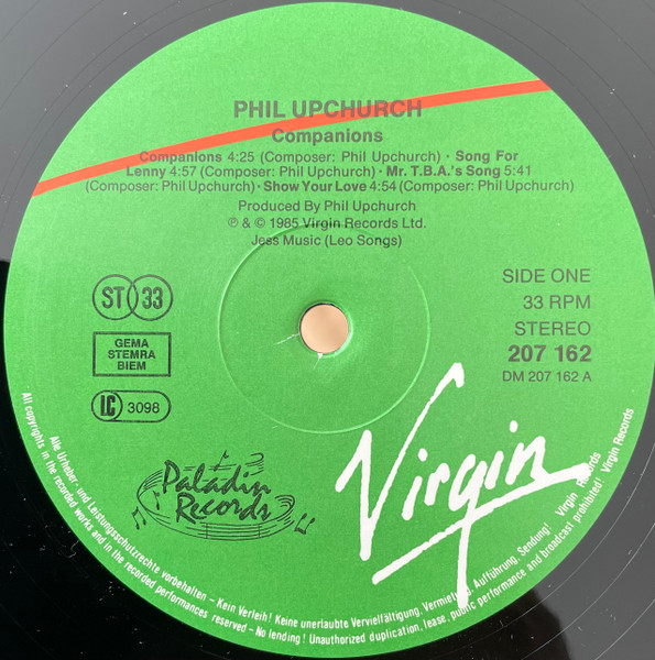 Phil Upchurch Guest Artist Jimmy Witherspoon - Companions | Paladin Records (207 162) - 2