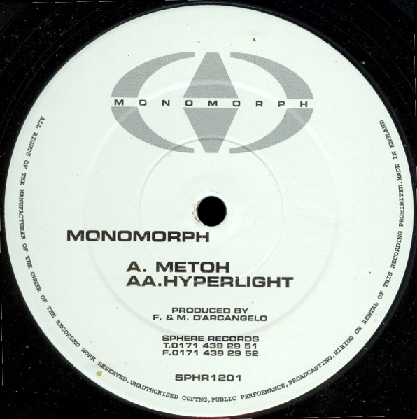 Monomorph - Metoh / Hyperlight | Sphere (SPHR1201) - main