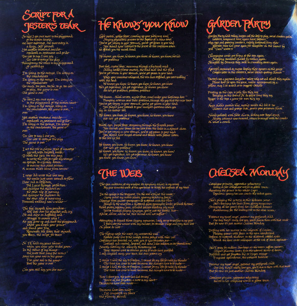 Marillion - Script For A Jester's Tear | EMI (EMC 3429) - 2