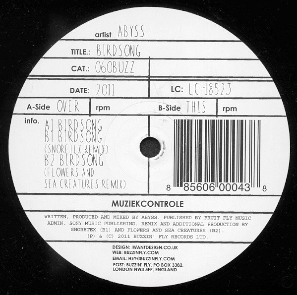 Abyss - Birdsong | Buzzin' Fly Records (060BUZZ)