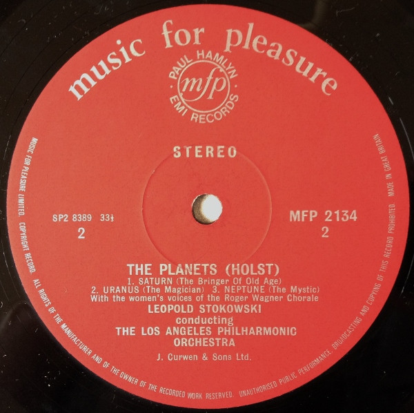 Gustav Holst - Leopold Stokowski Conducting Los Angeles Philharmonic Orchestra - The Planets | Music For Pleasure (MFP STEREO 2134) - 4