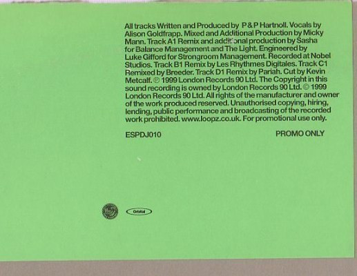 Orbital - Belfast / Nothing Left | FFRR (ESPDJ010) - 3