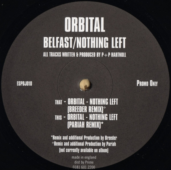 Orbital - Belfast / Nothing Left | FFRR (ESPDJ010) - 6