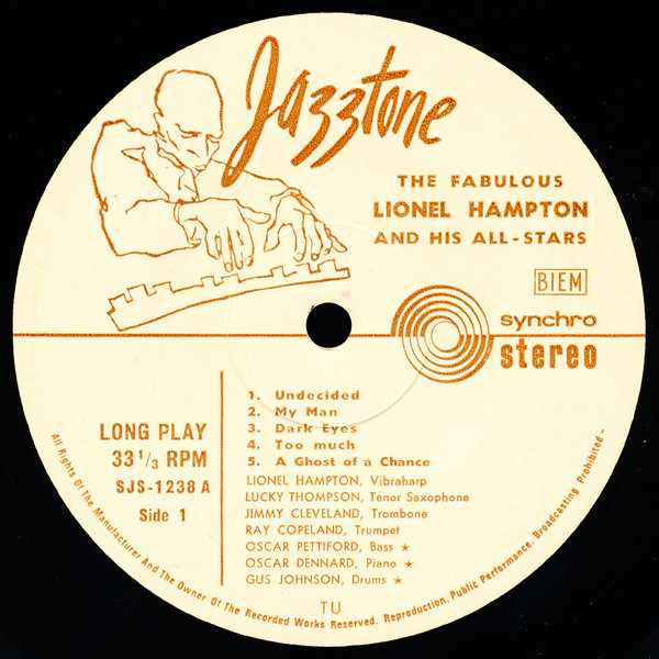 Lionel Hampton All Stars - The Fabulous Lionel Hampton And His All-Stars | Jazztone (SJS 1238) - 3