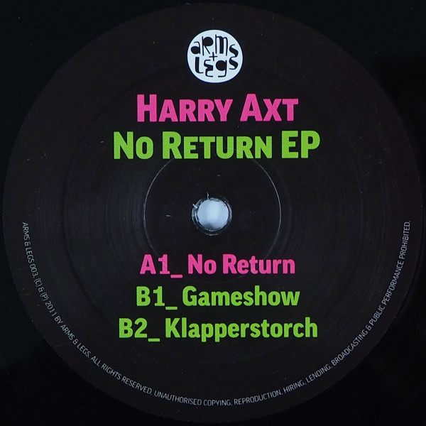 Harry Axt - No Return EP | Arms & Legs (ARMS & LEGS 003)