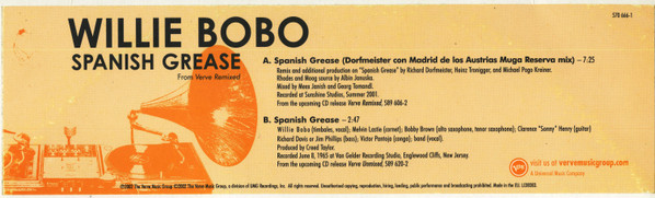 Willie Bobo - Spanish Grease | Verve Records (570 666-1) - main