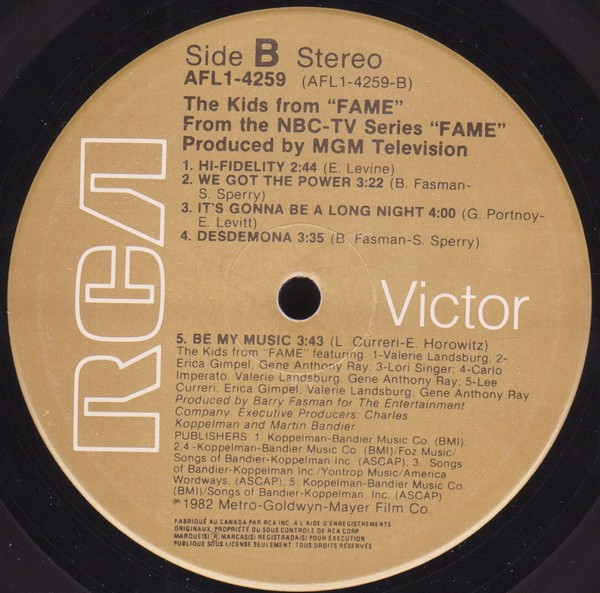 The Kids From Fame - The Kids From Fame | RCA Victor (AFL1-4259) The Kids From Fame - The Kids From Fame | RCA Victor (AFL1-4259)