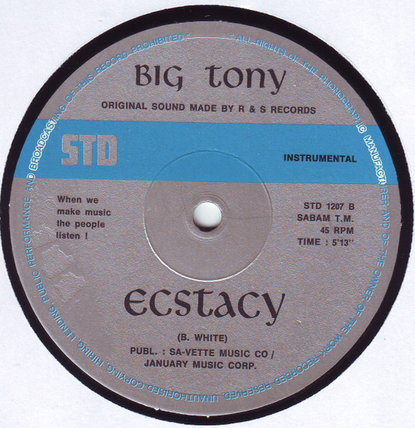 Big Tony - Ecstacy | S.T.D. Records (STD 1207) - 4