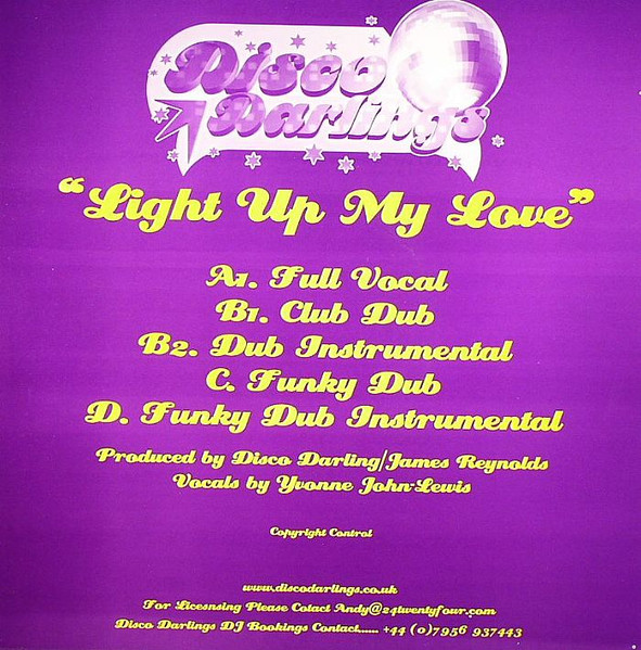 Disco Darlings - Light Up My Love | Not On Label (DARLING-8) - 2