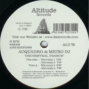 Acquadro & Micro DJ - Orchestral Trance | Altitude Records (ALT-70)