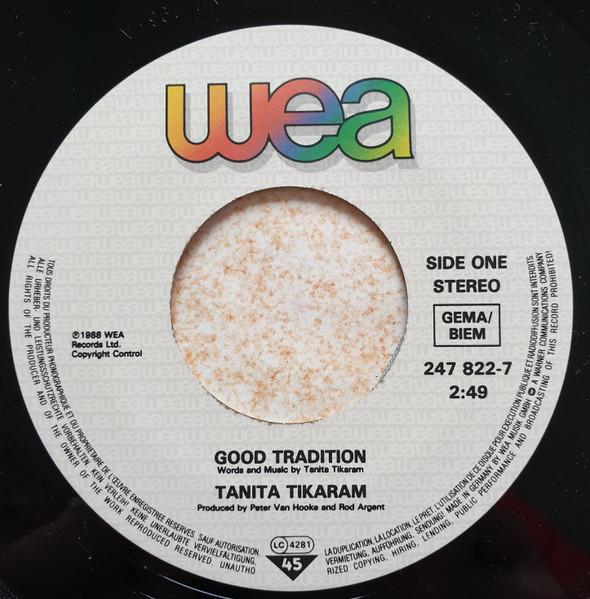 Tanita Tikaram - Good Tradition | WEA (247 822-7) - 3