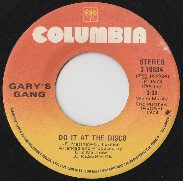 Gary's Gang - Keep On Dancin' / Do It At The Disco | Columbia (3-10884) - 2