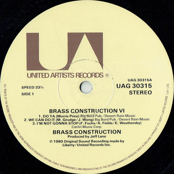 Brass Construction - Brass Construction 6 | United Artists Records (UAG 30315) - 3 Brass Construction - Brass Construction 6 | United Artists Records (UAG 30315) - 3