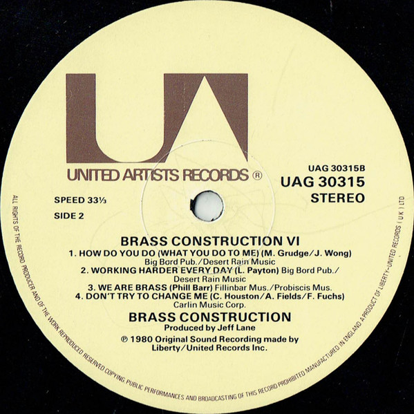 Brass Construction - Brass Construction 6 | United Artists Records (UAG 30315) - 4 Brass Construction - Brass Construction 6 | United Artists Records (UAG 30315) - 4