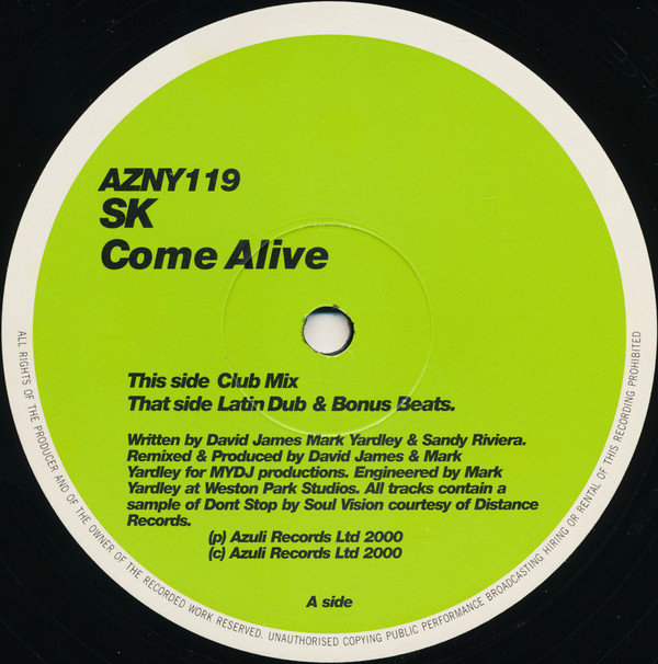 SK - Come Alive | Azuli Records (AZNY119)