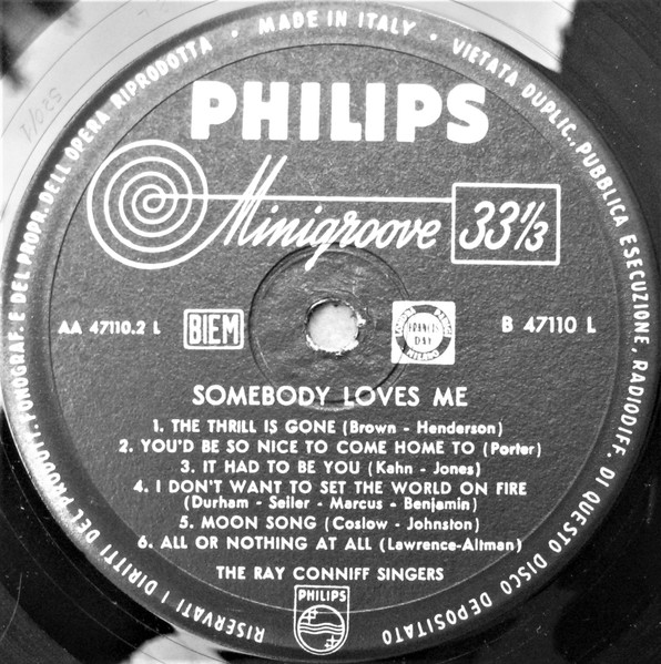 Ray Conniff And The Singers - Somebody Loves Me | Philips (B 47110 L) - 4 Ray Conniff And The Singers - Somebody Loves Me | Philips (B 47110 L) - 4