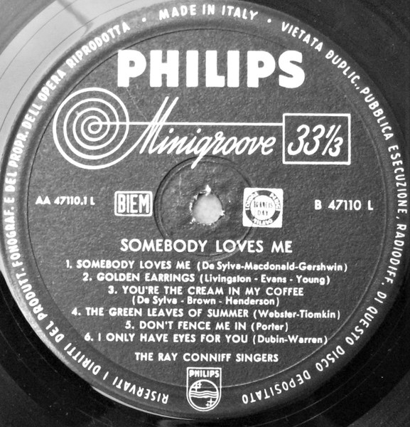 Ray Conniff And The Singers - Somebody Loves Me | Philips (B 47110 L) - 3 Ray Conniff And The Singers - Somebody Loves Me | Philips (B 47110 L) - 3