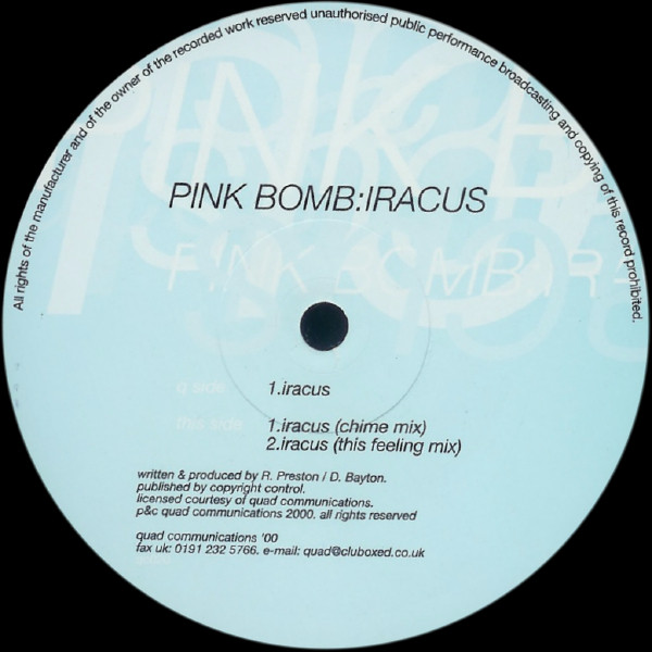 Pink Bomb - Iracus | Quad Communications (qc020)