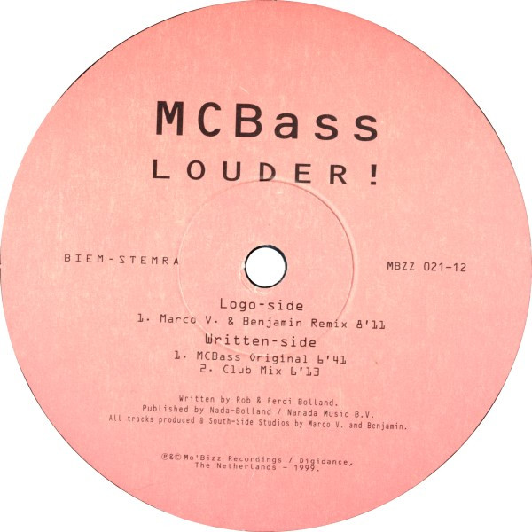 MC Bass - Louder! | Mo'Bizz Recordings (MBZZ 021-12) MC Bass - Louder! | Mo'Bizz Recordings (MBZZ 021-12)