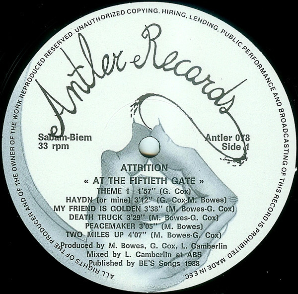 Attrition - At The Fiftieth Gate | Antler Records (Antler 078) - 3