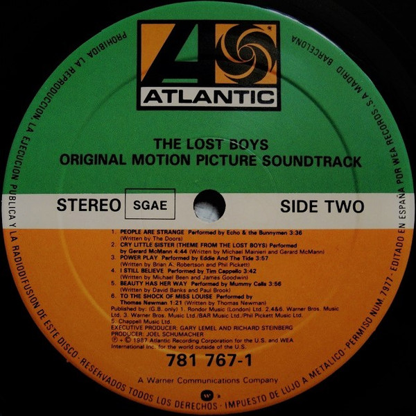 Jovenes Ocultos (The Lost Boys)- Original Motion Picture Soundtrack