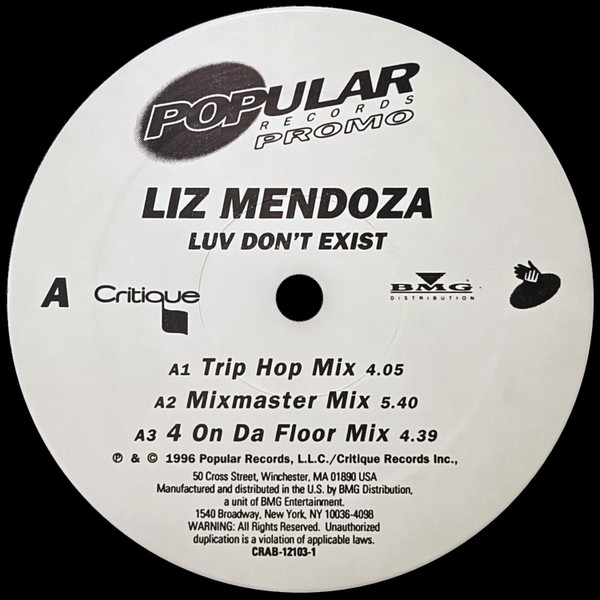 Liz Mendoza - Luv Don't Exist | Popular Records (CRAB-12103-1)