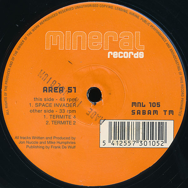 Area 51 - Space Invader | Mineral Records (MNL 105)