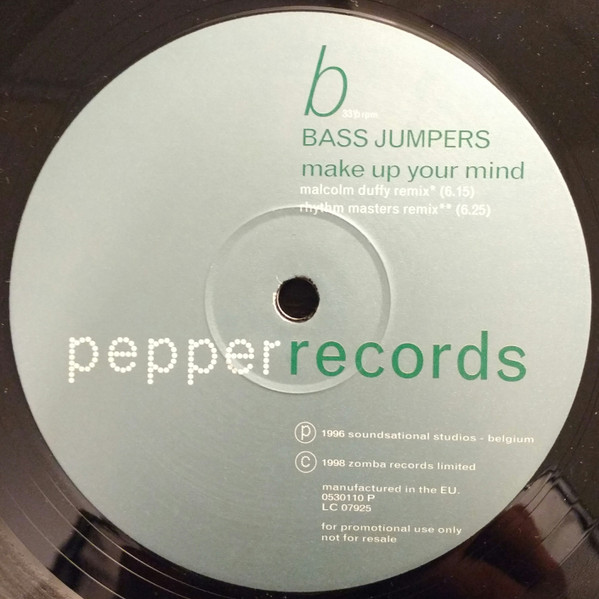 Bass Jumpers - Make Up Your Mind | Pepper Records (0530110 P) - 2