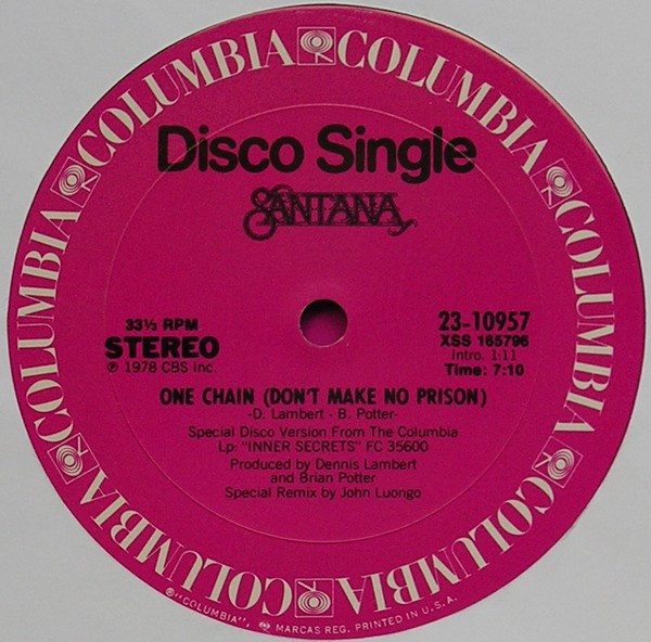 Santana - One Chain (Don't Make No Prison) | Columbia (23-10957)