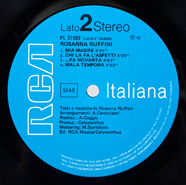 Rosanna Ruffini - Rosanna Ruffini | RCA (PL 31659) - 4