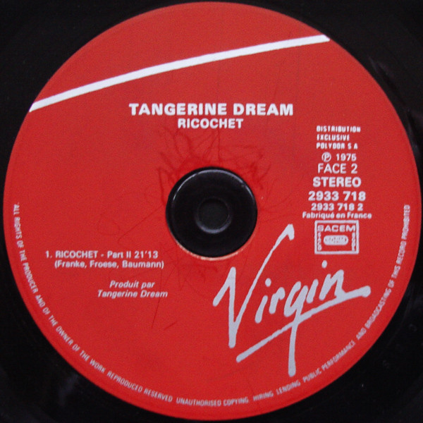 Tangerine Dream - Ricochet | Virgin (2933 718) - 4
