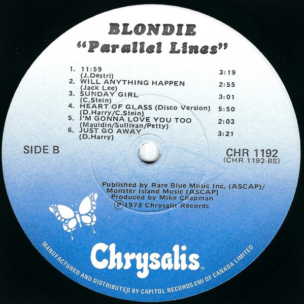 Blondie - Parallel Lines | Chrysalis (CHR 1192) - 4