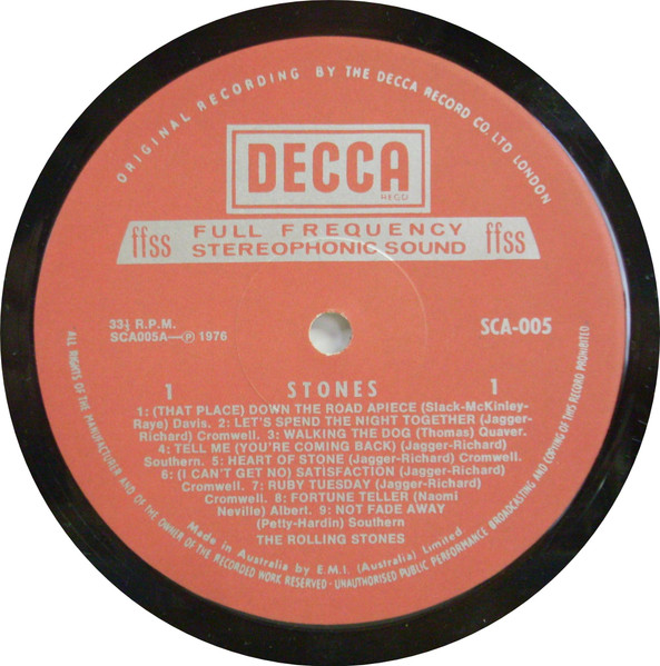 The Rolling Stones - Stones | Decca (SCA.005) - 3