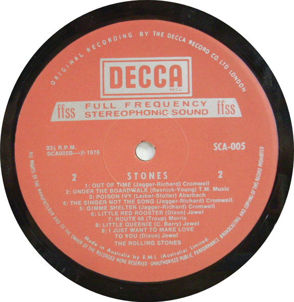 The Rolling Stones - Stones | Decca (SCA.005) - 4