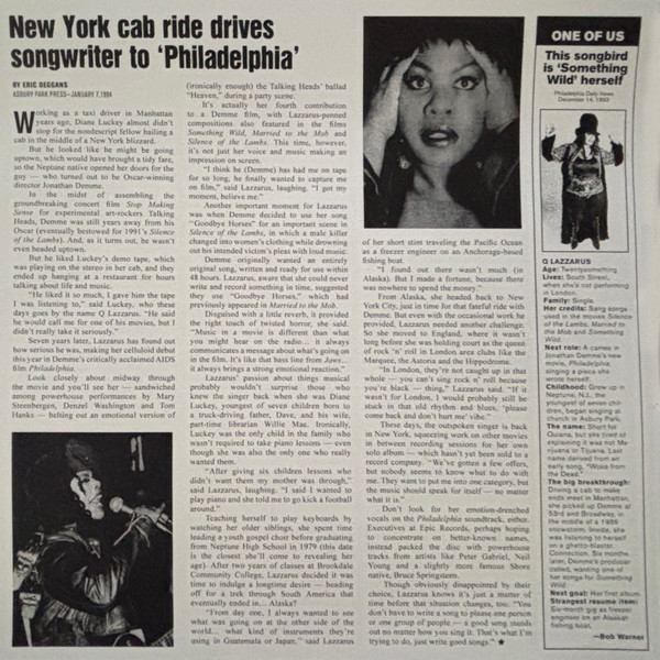 Q. Lazzarus - Goodbye Horses | Dark Entries (DE-306) - 4